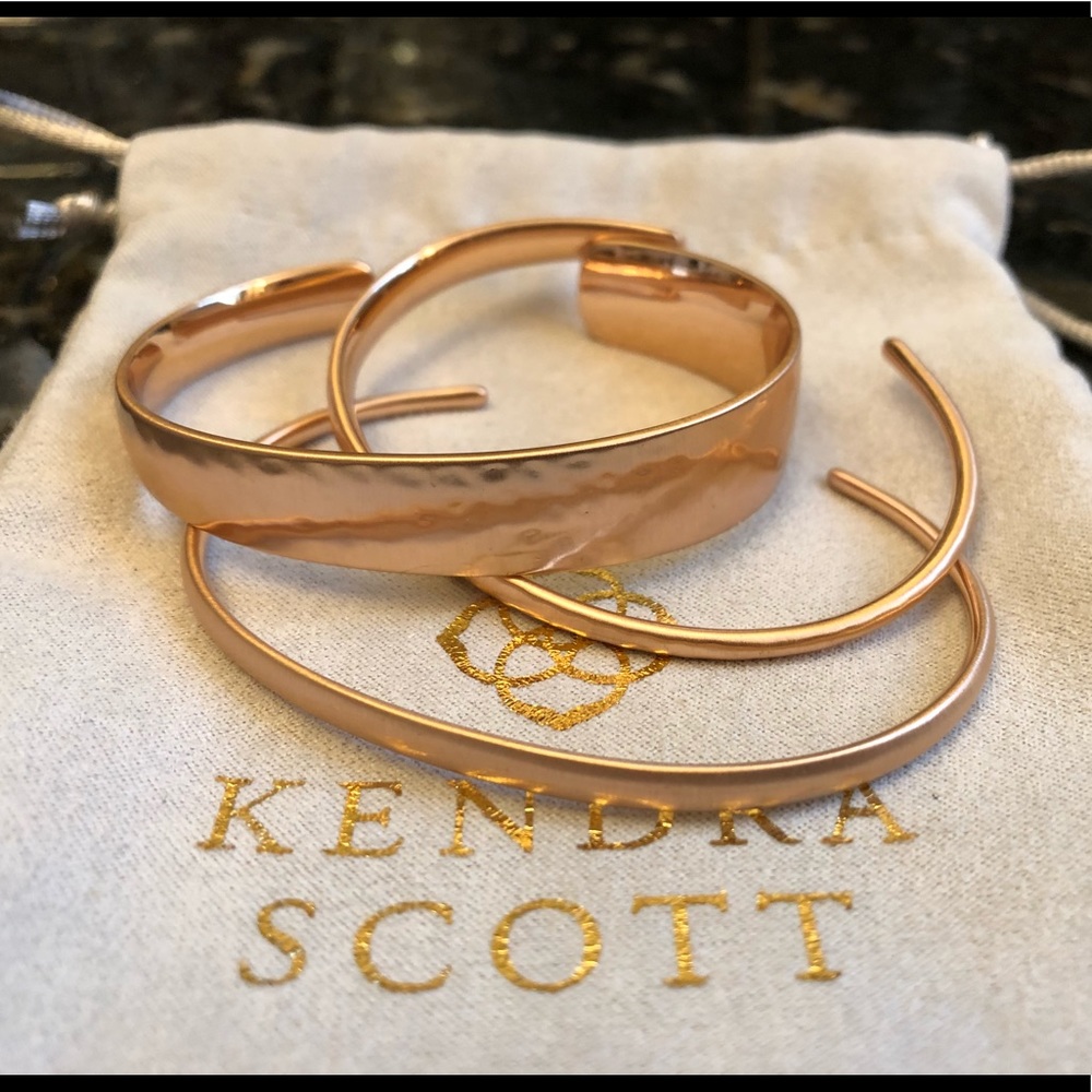 Kendra Scott Tiana Pinch Bracelet Set in Rose Gold